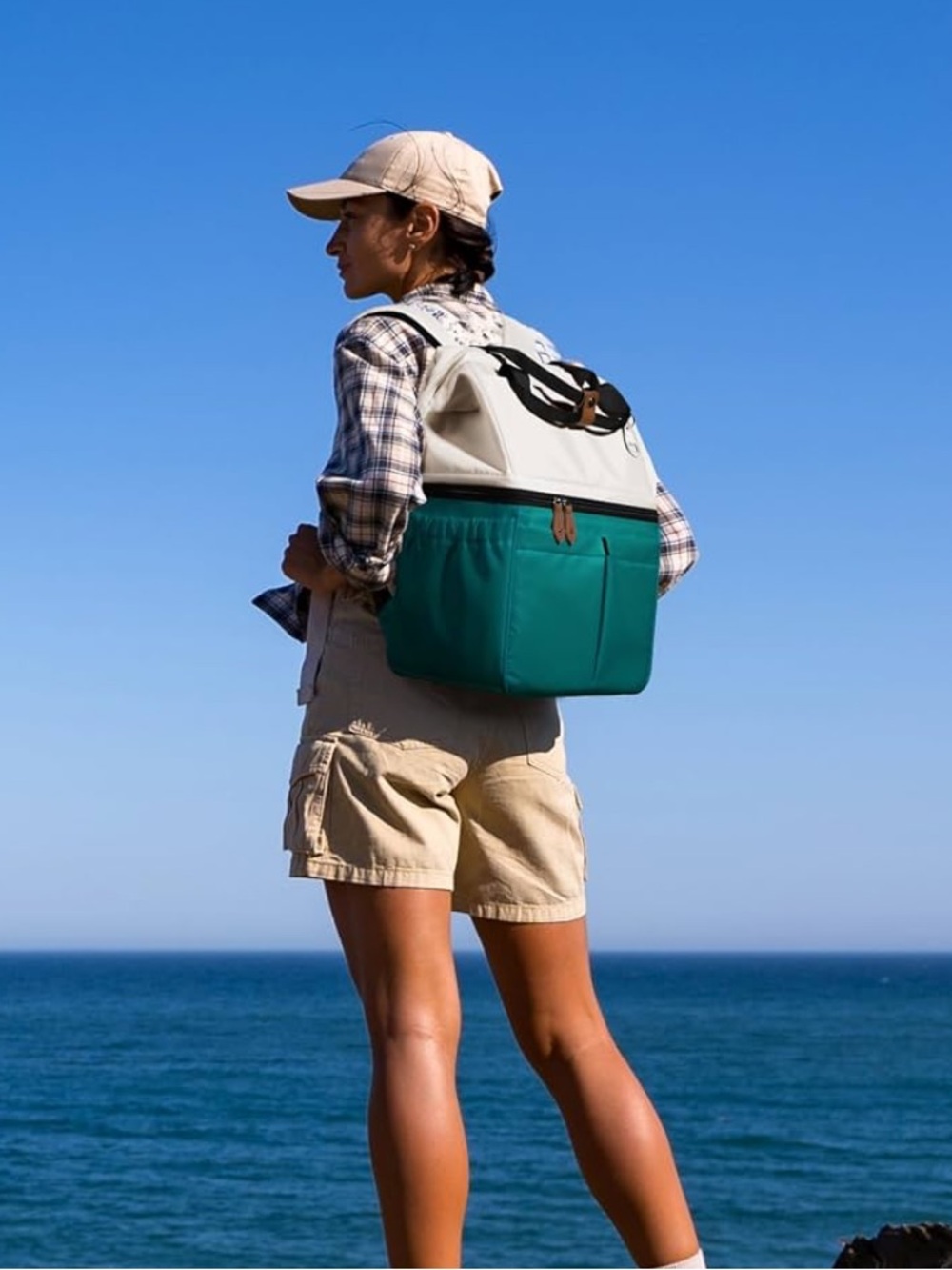 Cooler Backpack 36 Cans Insulated Leakproof Double Deck Lightweight Beach Travel
